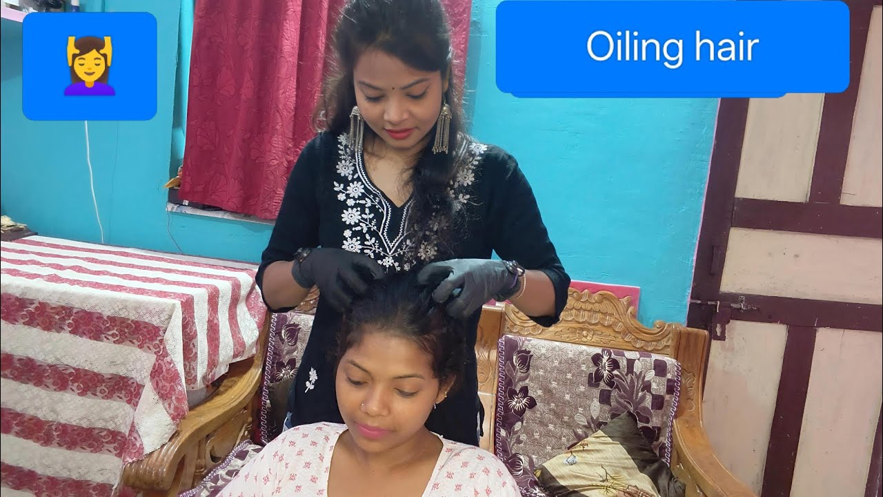 Asmr soothing hair oiling and massage for complete relaxation 😴💤💆‍♀️