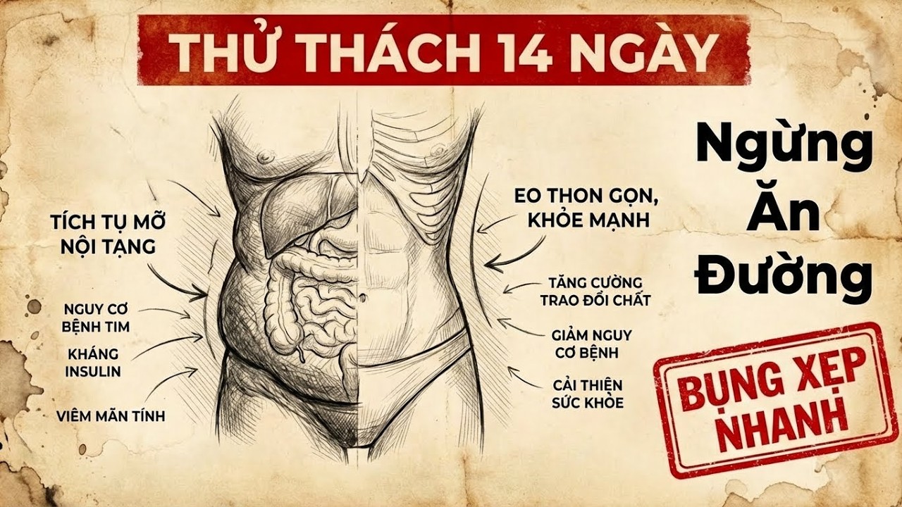 Điều Gì Xảy Ra Khi Bạn NGỪNG ĂN ĐƯỜNG 14 Ngày? (Cảnh Báo: Bụng Xẹp Rất Nhanh)