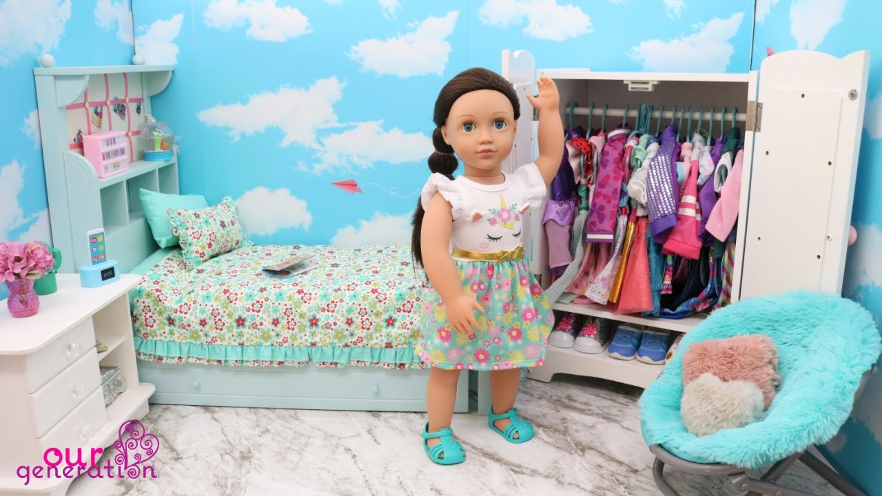 OUR GENERATION DOLL ROOM DECORATION AND CLOSET TOUR