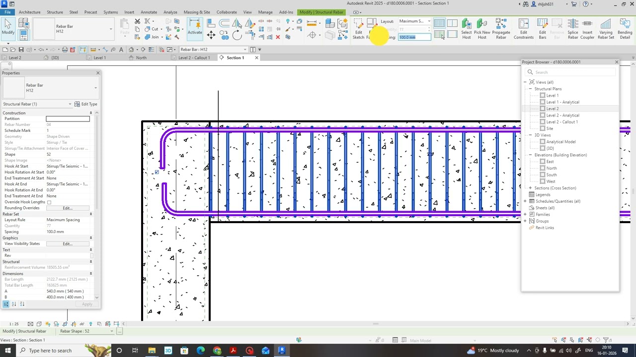 REVIT HOW TO CREATE SINGLE SPAN BEAM 3D REBAR IN REVIT