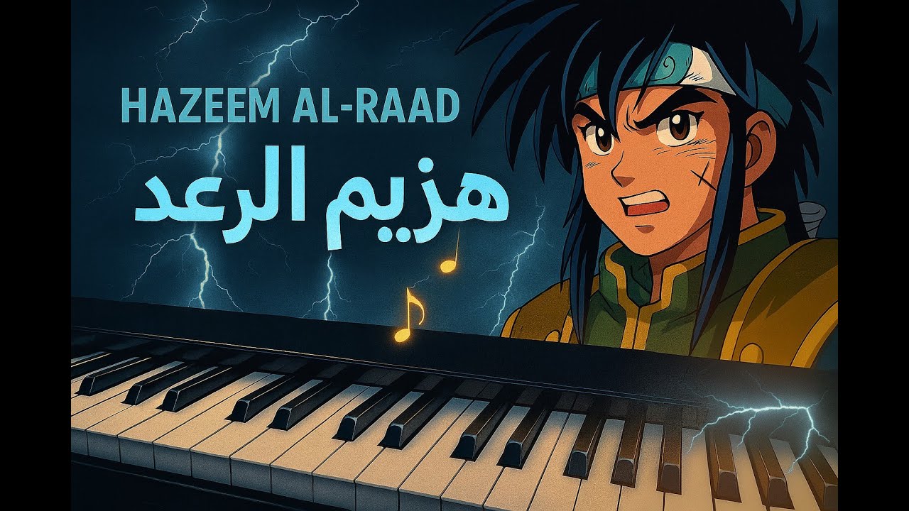 Spacetoon - هزيم الرعد - Hazeem Al-Raad | Piano tutorial (Falling Notes)