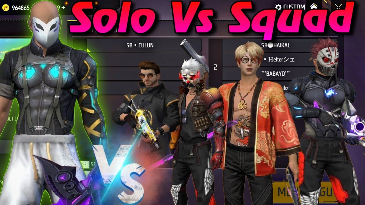 SOLO VS SQUAD!! CULUN DAN TEAM HELTER!!