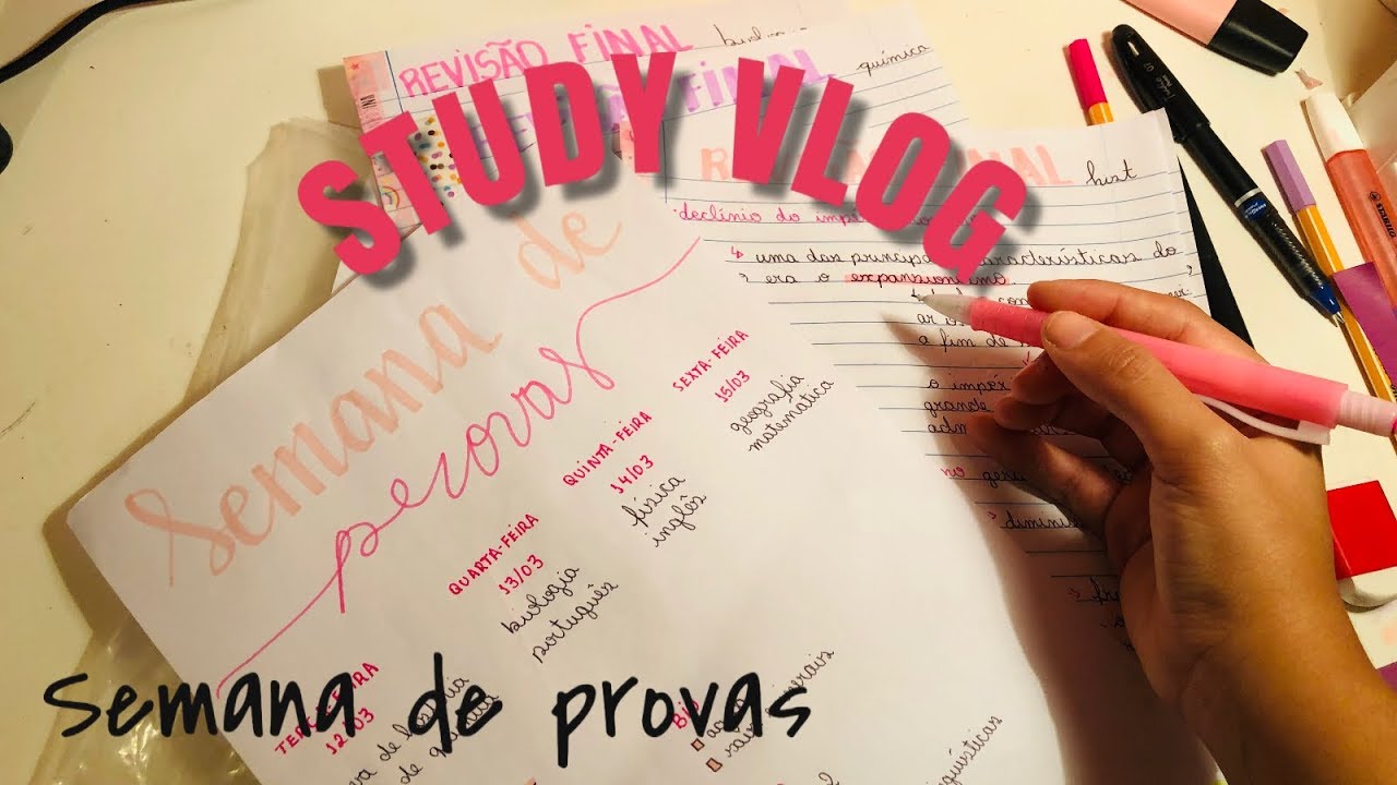 STUDY VLOG (semana de provas no ensino médio)