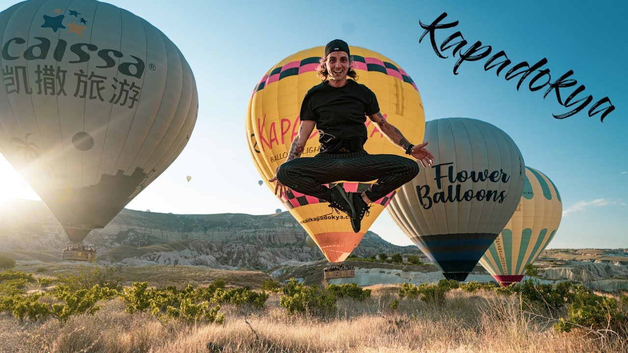 Kapadokya'da Balonlarına Otostop Çekmek  - Gün Doğumu Vlog