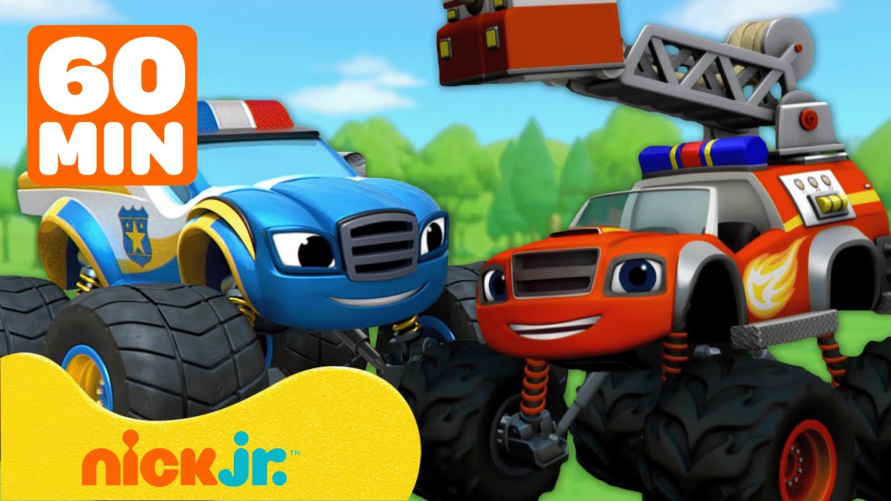 بلايز والشاحنات العملاقة | بلايز يتحول إلى رجل إطفاء وضابط شرطة والمزيد | Nick Jr. Arabia