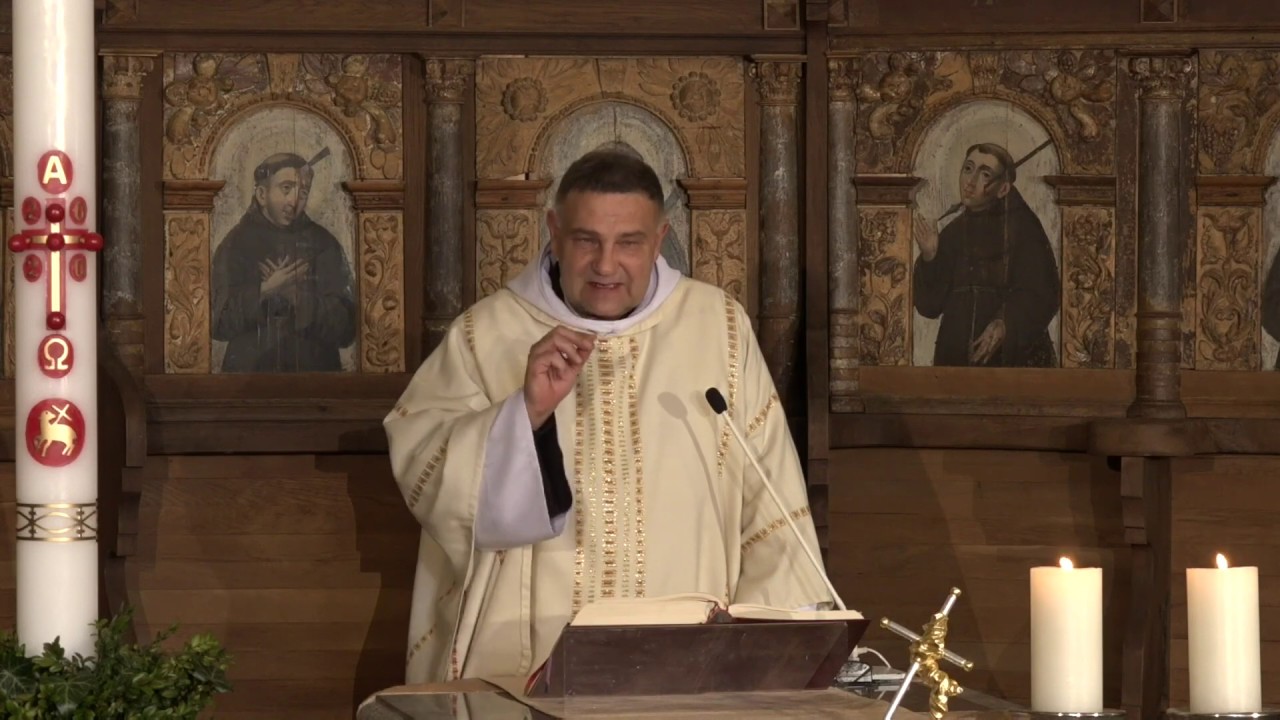2020-04-19 br. Astijus Kungys OFM, Šv. Mišios, Kretinga