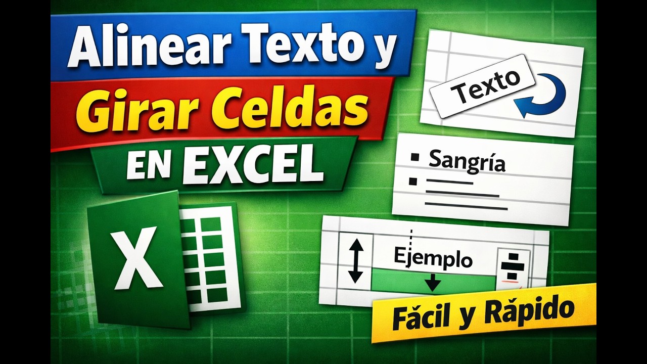 Cómo alinear texto en Excel y girar celdas fácil | sangría y orientación paso a paso