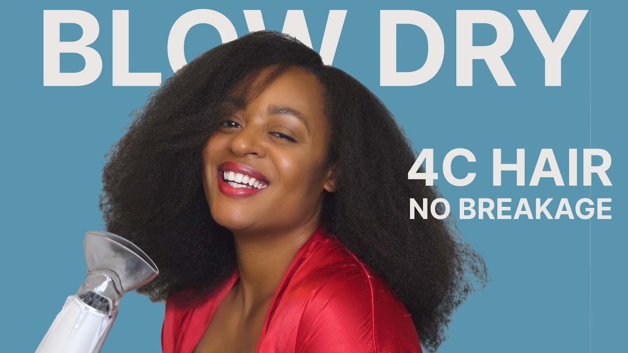 How To Blow-Dry Type 4 Hair With NO BREAKAGE | Tension Method