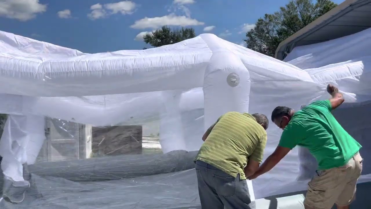 Cuarto de pintura inflable