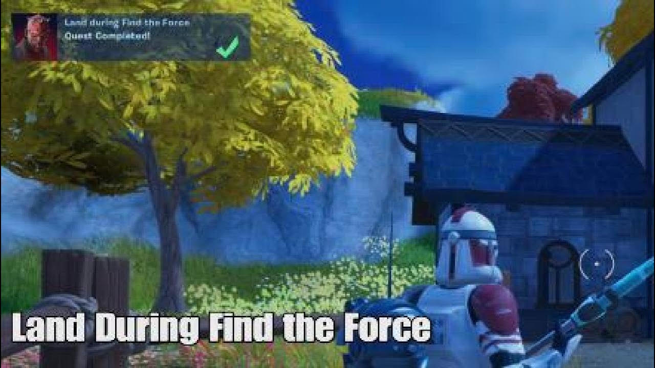 Land During Find the Force - Fortnite The Force Within Quest