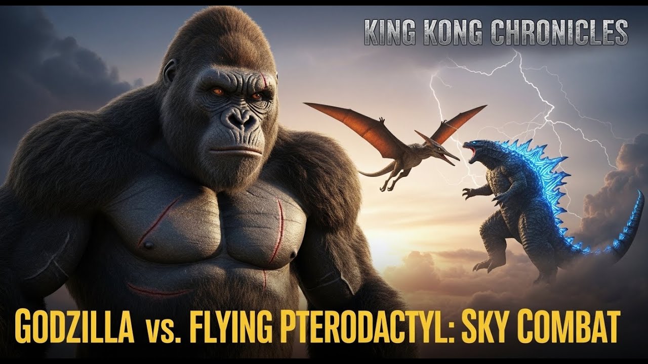 King Kong Chronicles: Godzilla vs. Flying Pterodactyl Sky Combat | Full Movie