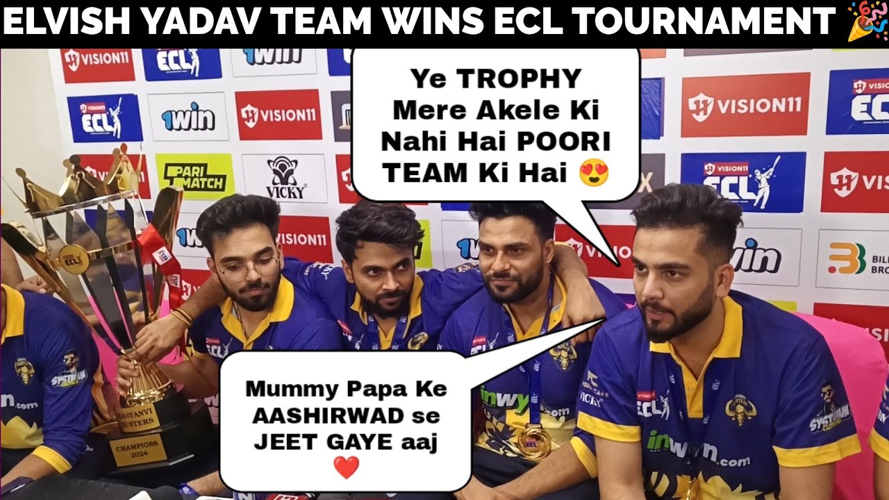 Elvish Yadav Team Haryanvi Hunters win ECL Tournament Today 😍against Anurag Dwivedi team #viralvideo