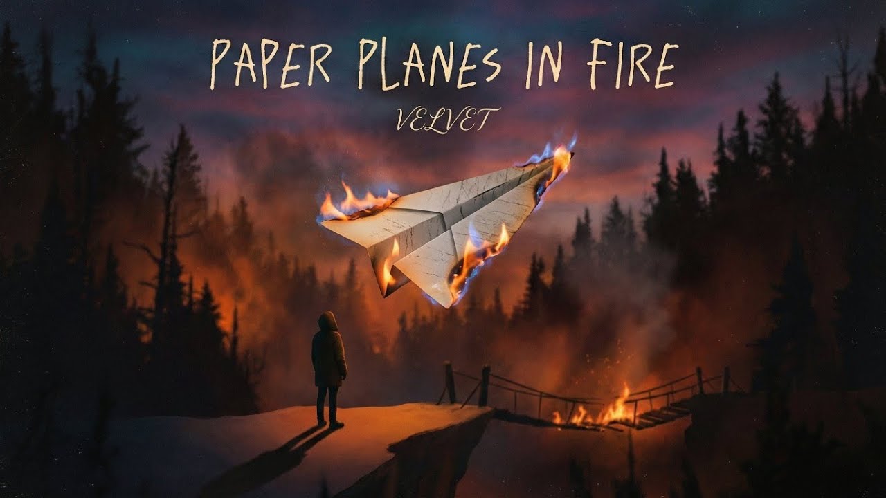 Velvet - Paper Planes in Fire (Official Lyric Video) | Sad Indie Pop & Melodic Rap