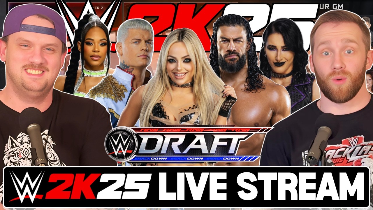 WWE 2K25 LIVE STREAM! WWE MyGM Draft! Cousin vs Cousin!
