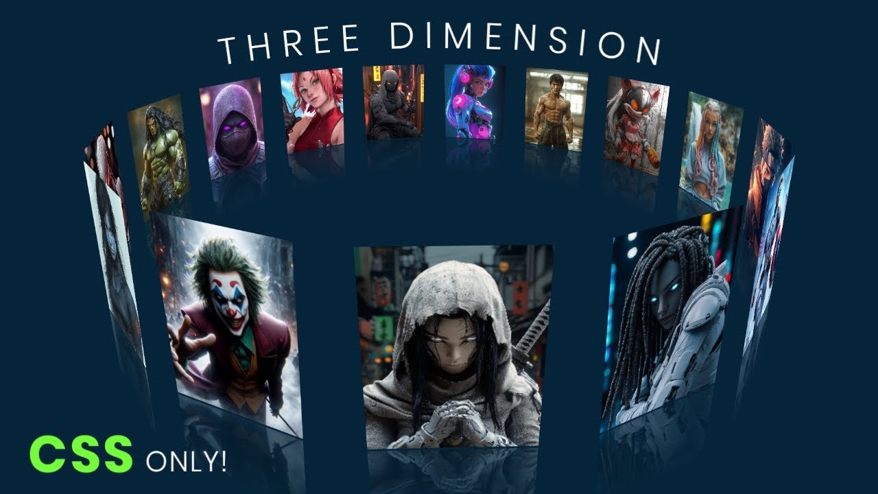 Three Dimensions Image Gallery just Using CSS Only! | 3D Image Gallery