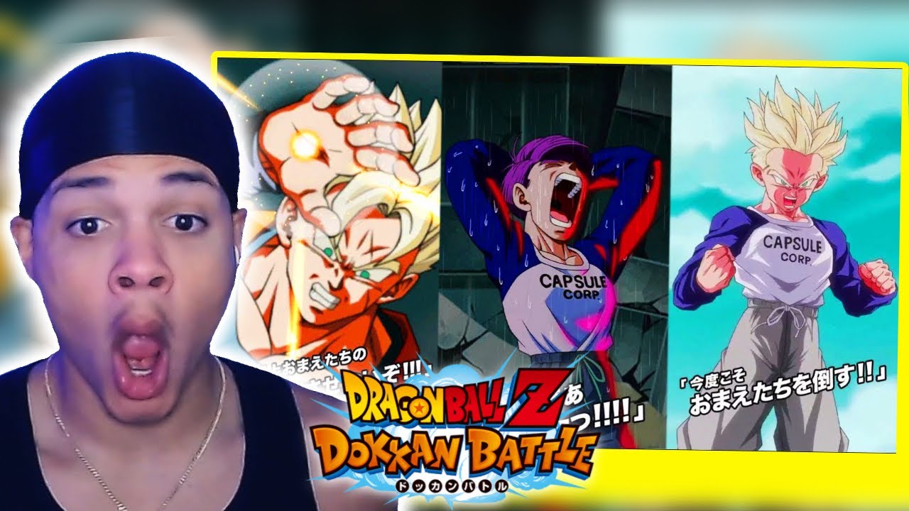 Реакция на новые супер-атаки LR SSJ Future Gohan и SSJ Future Trunks в Dokkan Battle!