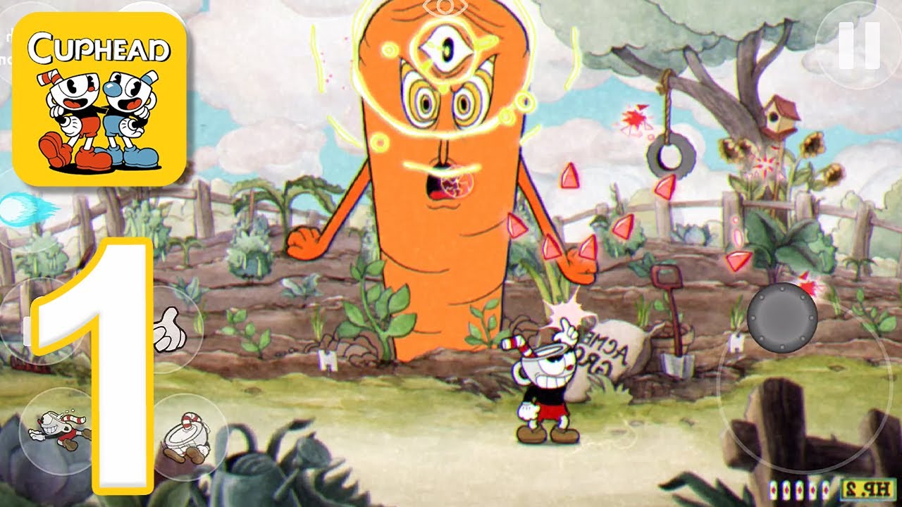 Cuphead Mobile (Unofficial) - Gameplay Walkthrough Part 1 - Tutorial & World 1 (Android)