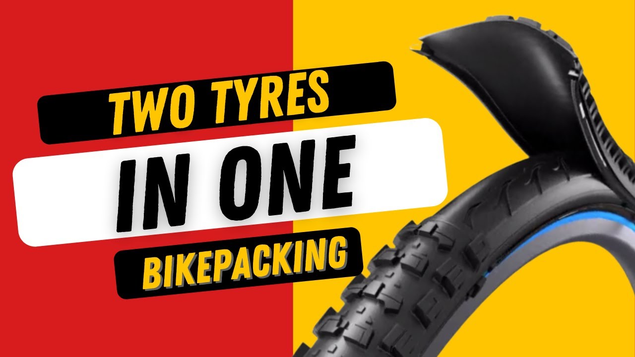 I HAVE TWO TYRES IN ONE RETYRE ONE MODULAR TYRES BIKEPACKING BIKE PACKING CHANGING TYRES