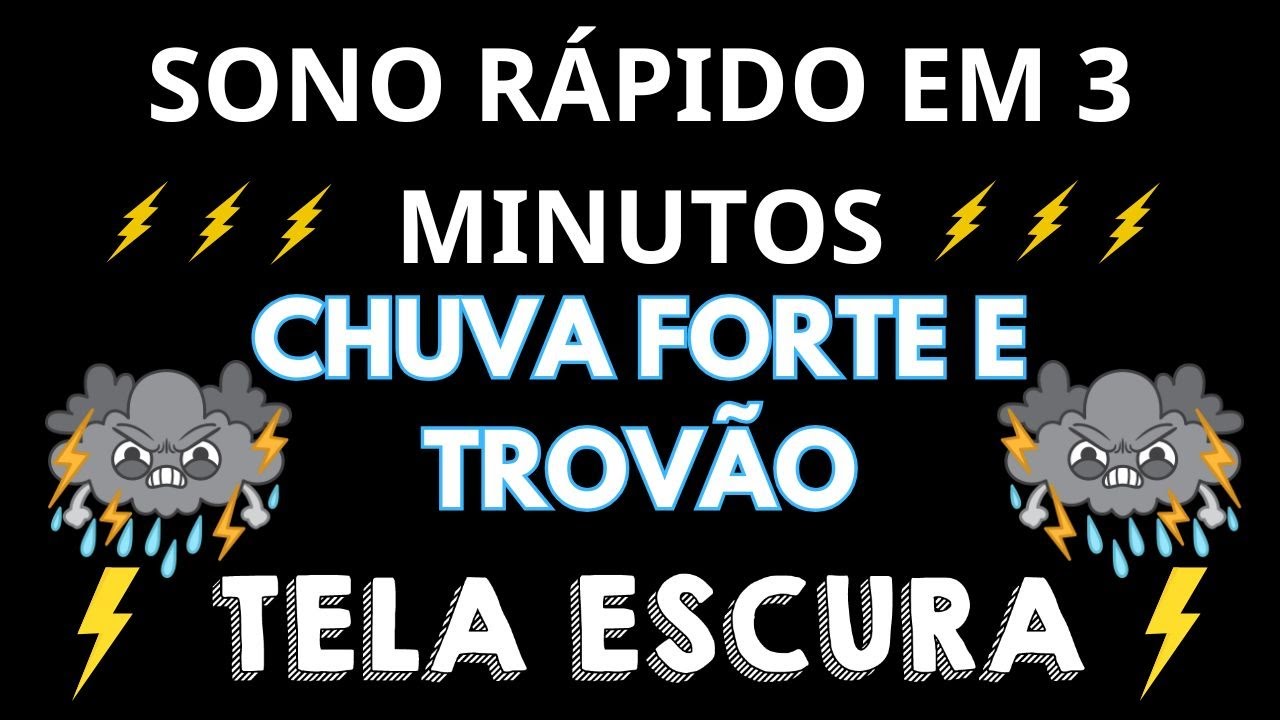 Sons poderosos de chuva e trovão ⛈ Você cairá em um sono profundo imediatamente ⛈ TELA PRETA