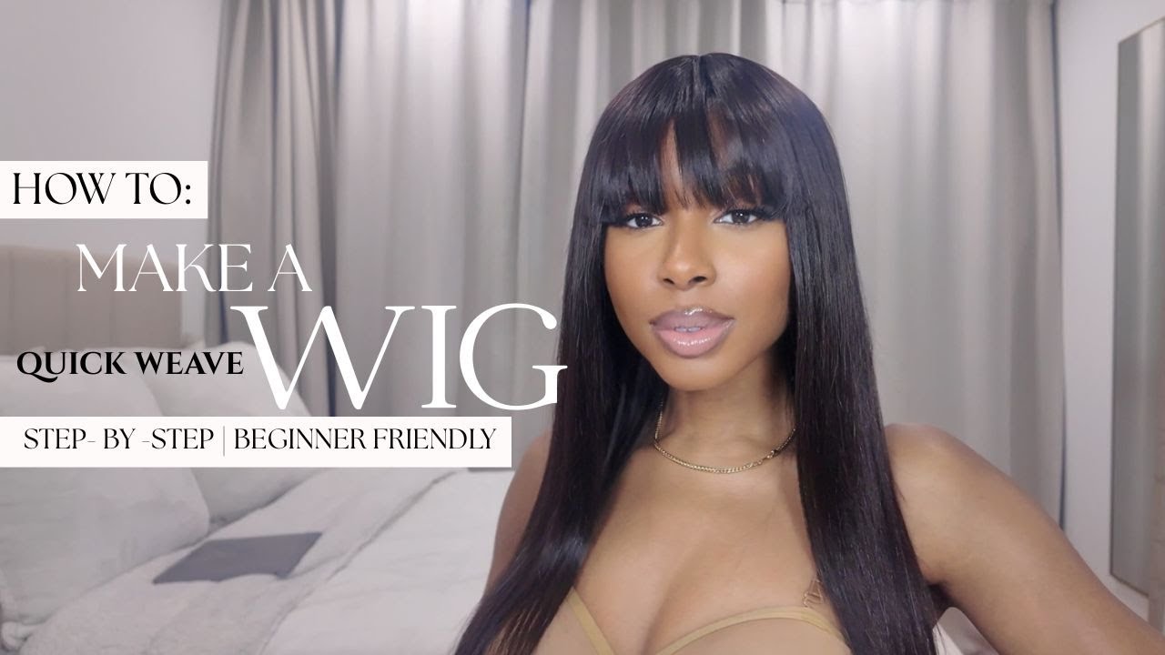 How to make a quick weave wig with Bangs Ft. Vivace hair | Beginner - Friendly