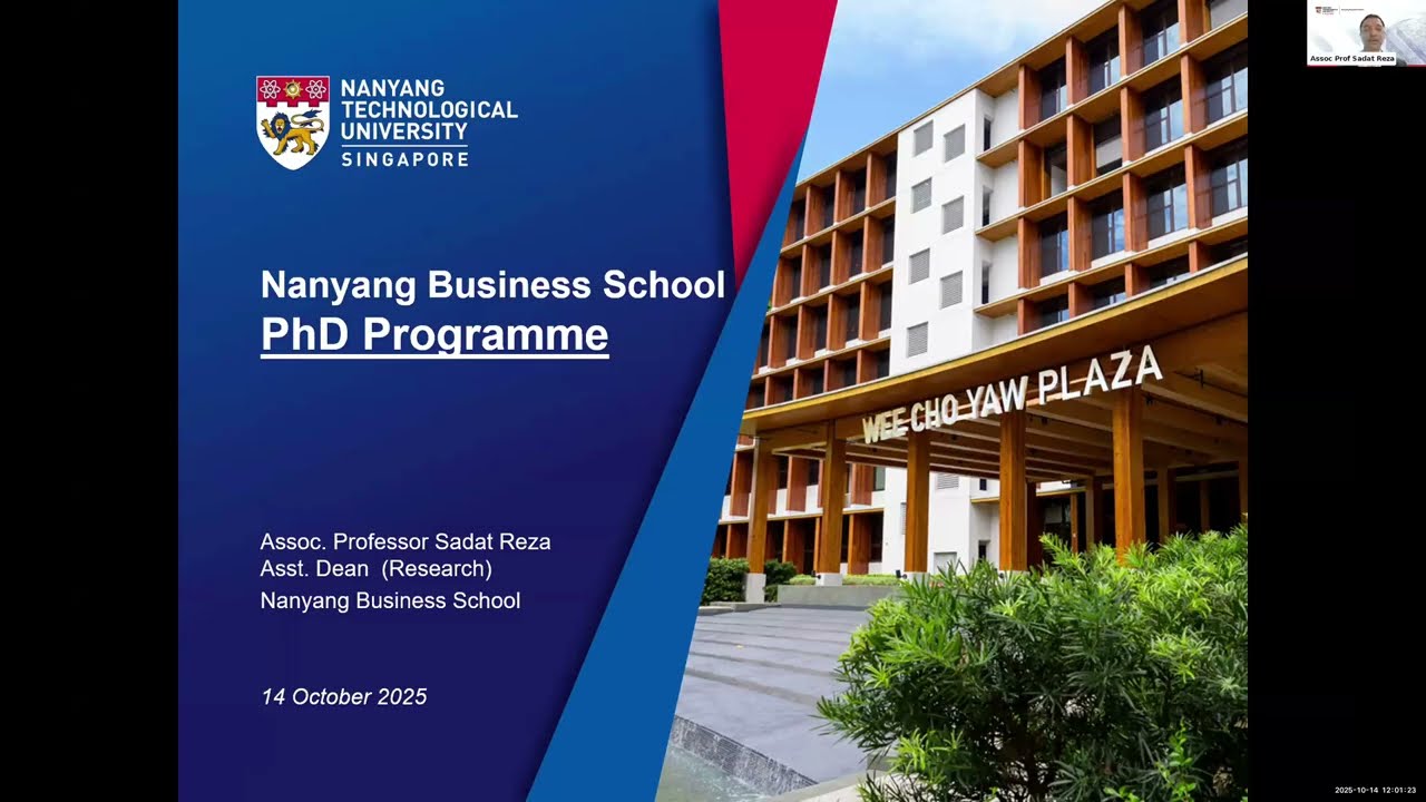NBS PhD Programme Webinar (14 October 2025)