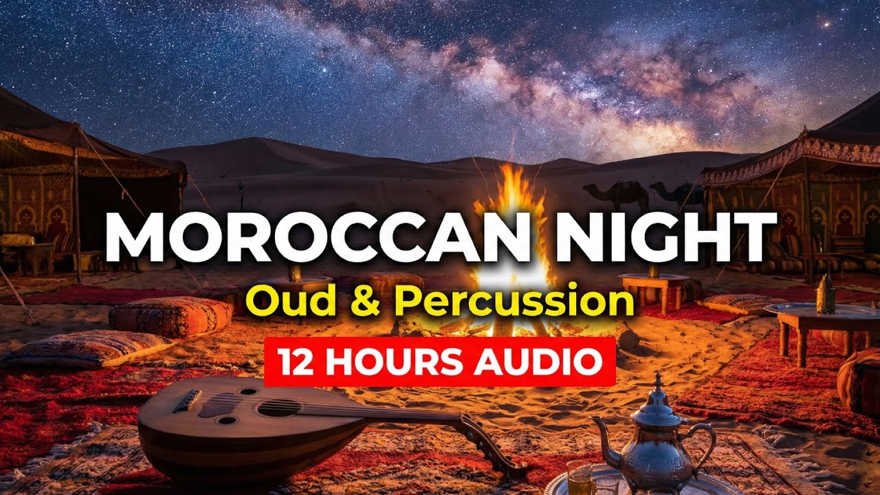 Moroccan Desert Music: Mystical Atmosphere | 12 Hours Oud Background Music for Relaxation