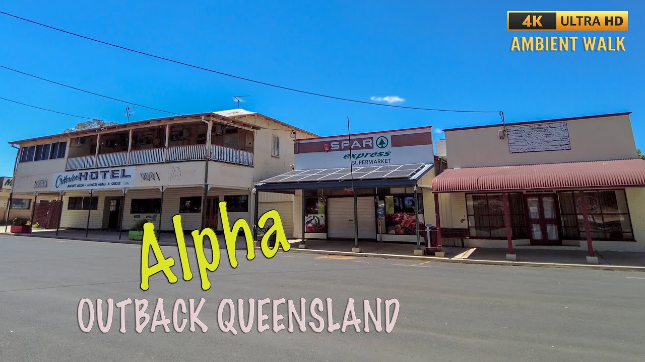 Alpha, Queensland Outback! - 4K Ambient Walk & Train Ride Along