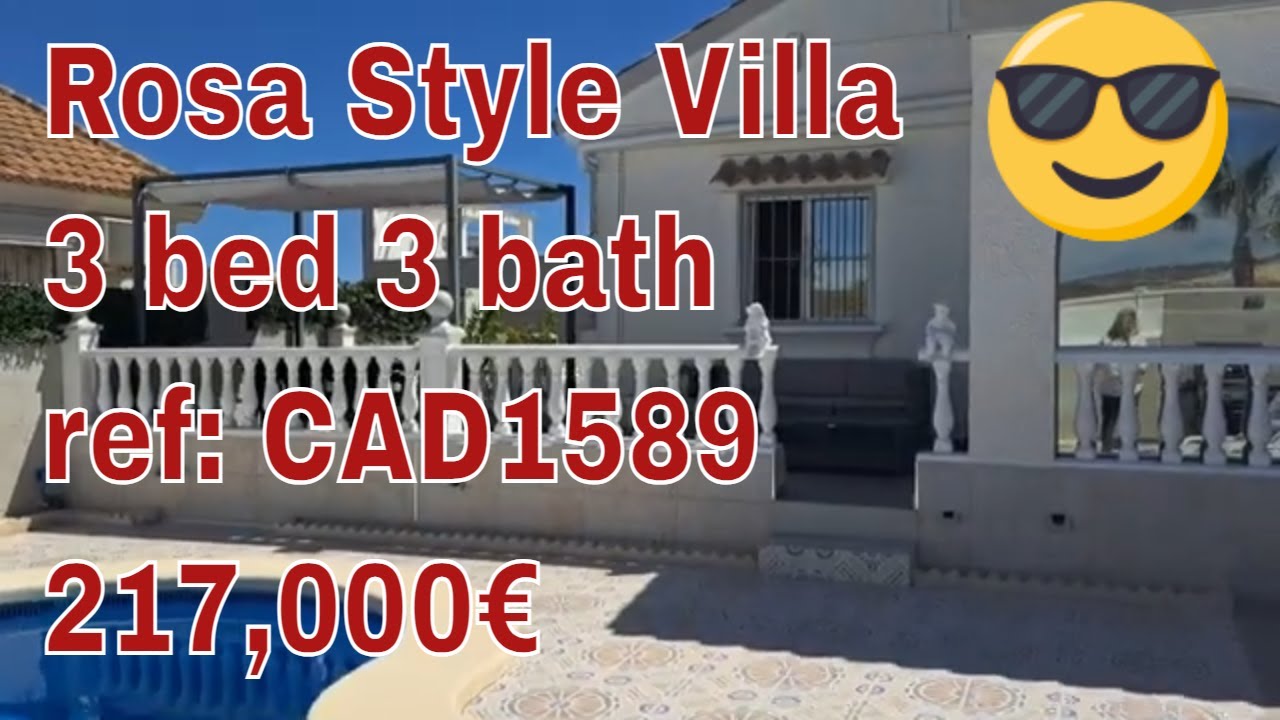 Experience Elegance: Camposol Rosa Style Villa in Spain for Sale CAD1589  217,000