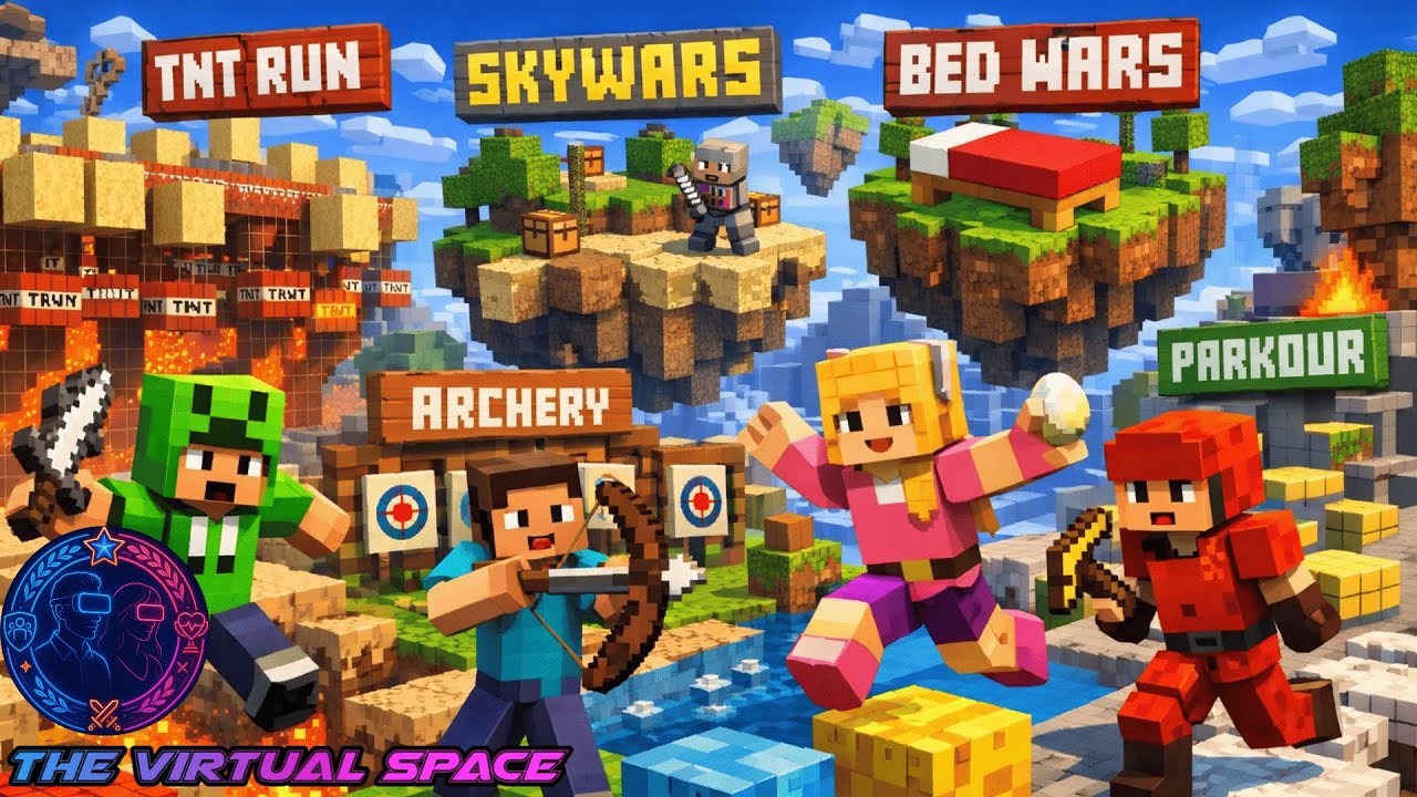 Minecraft - Играем в мини игры на серверах.