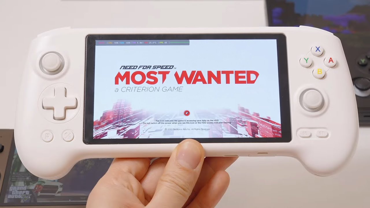 ANBERNIC RG557, GammaOS, GameHub Lite, Need for Speed: Most Wanted (2012) and 6 games test
