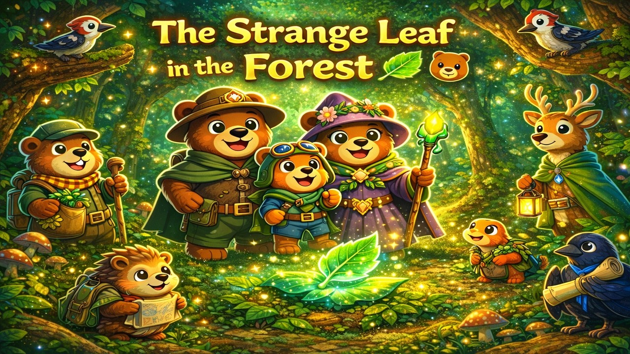 The Strange Leaf in the Forest 🍃🐻 | Bear Family 3D Animated Adventure
