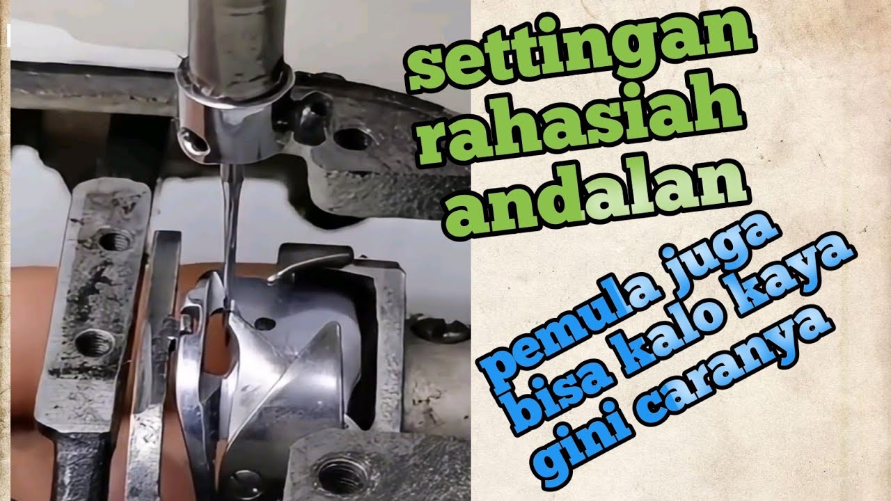 Cara menyeting rotary pada mesin jahit typical, benang loncat dan tidak menganyam