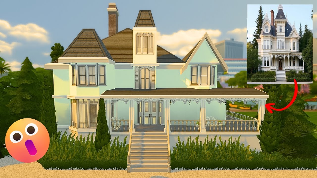 ME DESAFIARAM A CONSTRUIR UMA CASA VITORIANA SÓ COM O JOGO BASE! 😱 / The Sims 4 Speed Build