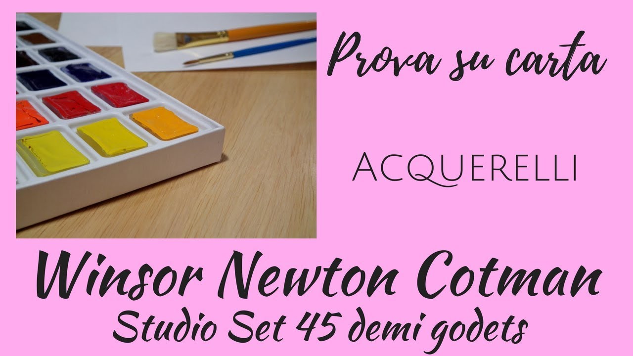 WINSOR & NEWTON COTMAN acquerelli 45 demi-godets prova su carta