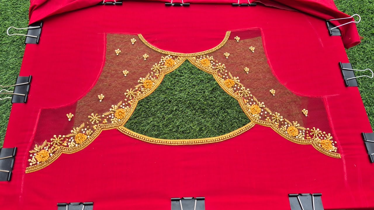 Net work in Ring knot |Rs. 3000 Bridal blouse design |Cut work also.. 💫