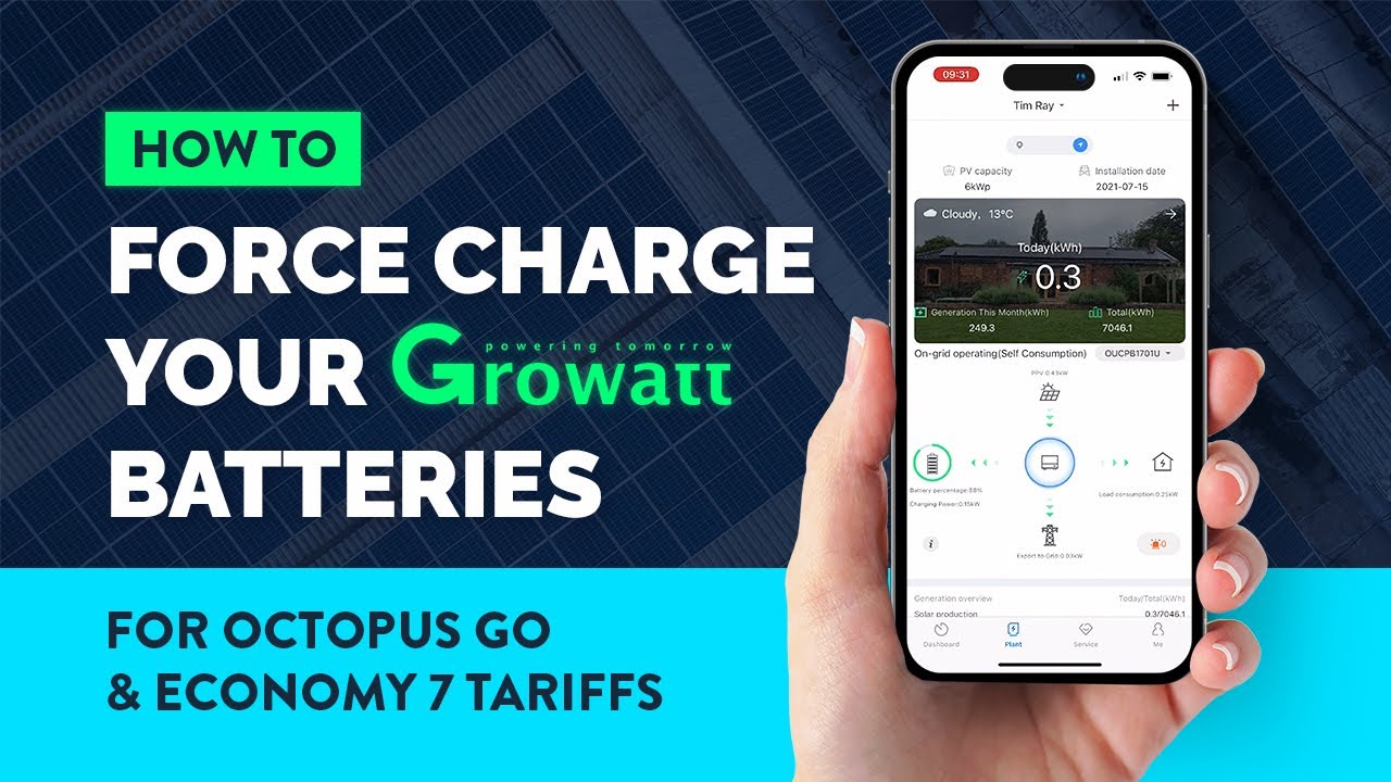 Как принудительно зарядить аккумуляторную систему Growatt для тарифов Octopus Go и Economy 7 | De...