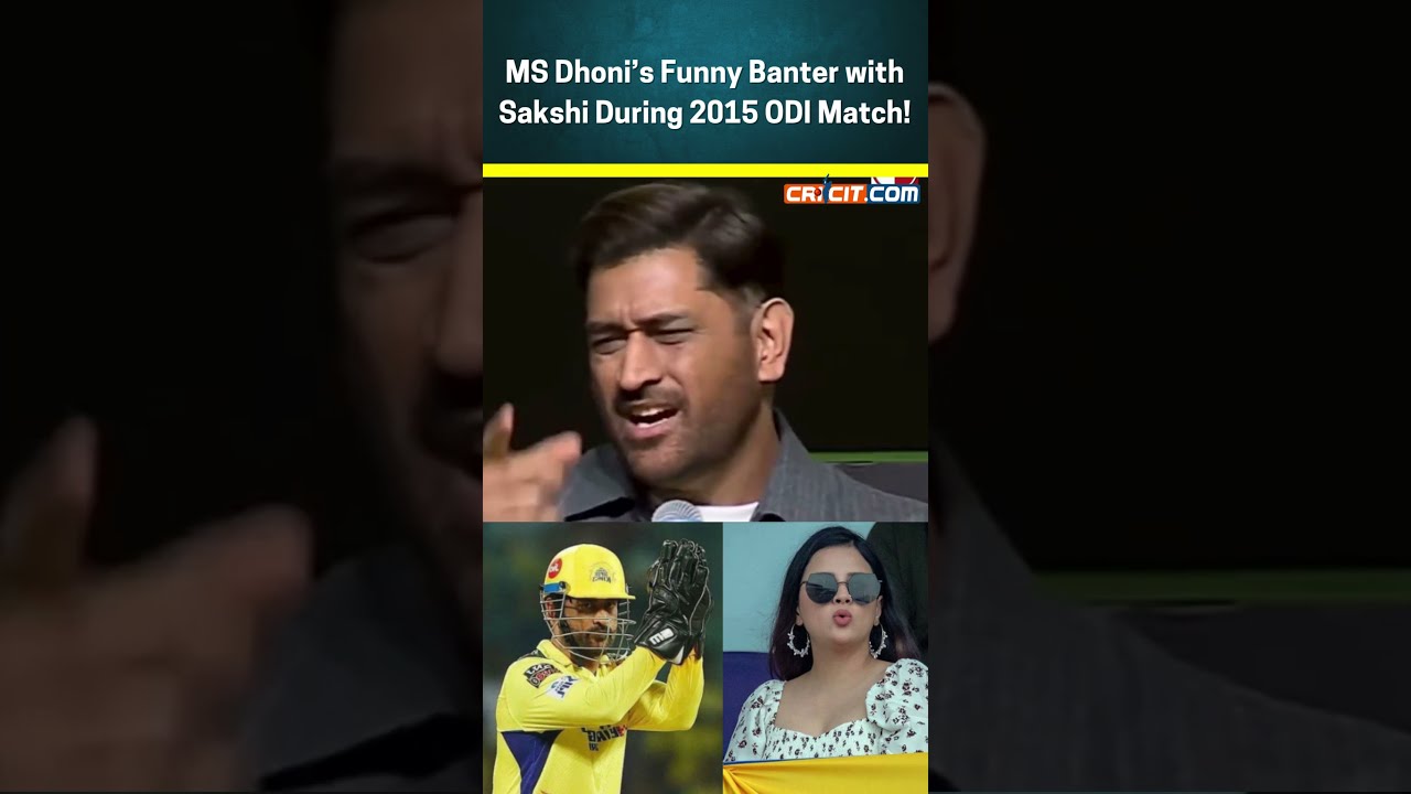 MS Dhoni&rsquo;s Funny Banter with Sakshi During 2015 ODI Match!