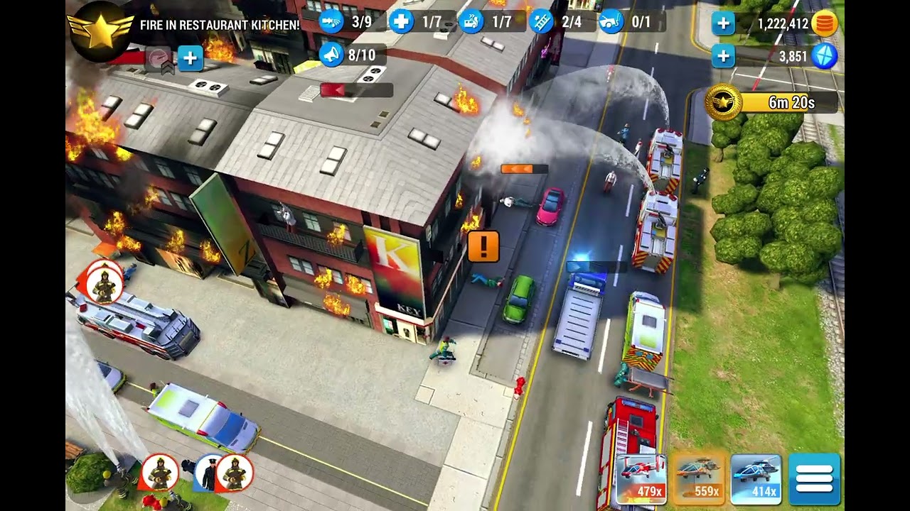 Emergency HQ : ELITE RESPONDER MISSION #10 - Fire in restaurant kitchen!