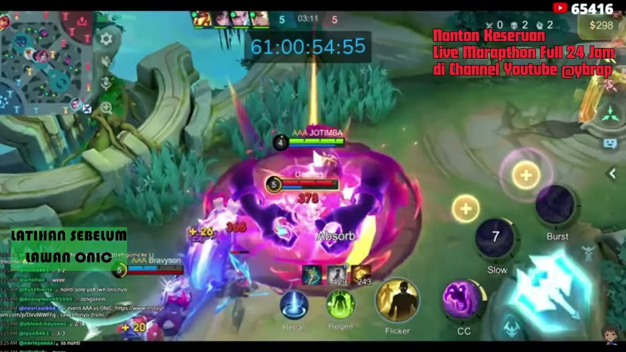 MARAPTHON GAME 8 - LANJUT LATIHAN PERSIAPAN LAWAN ONIC DI MLBB