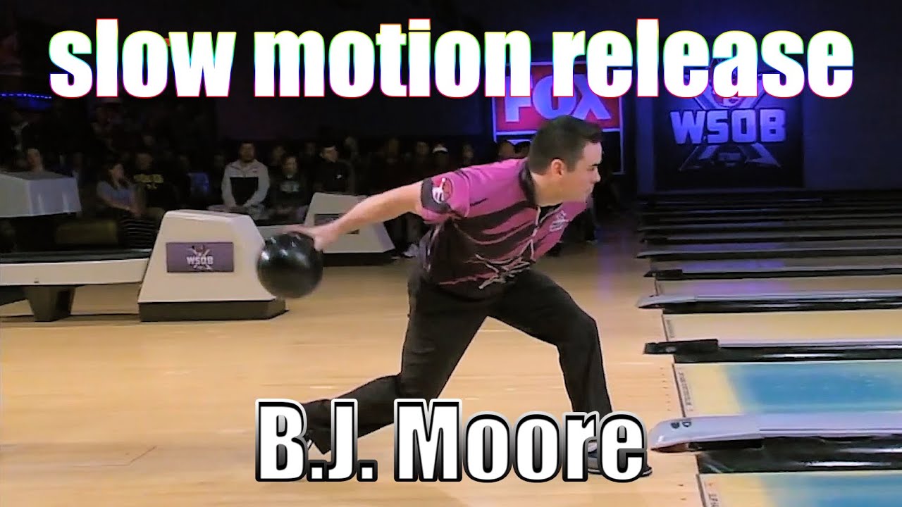 B.J. Moore slow motion release - PBA Bowling