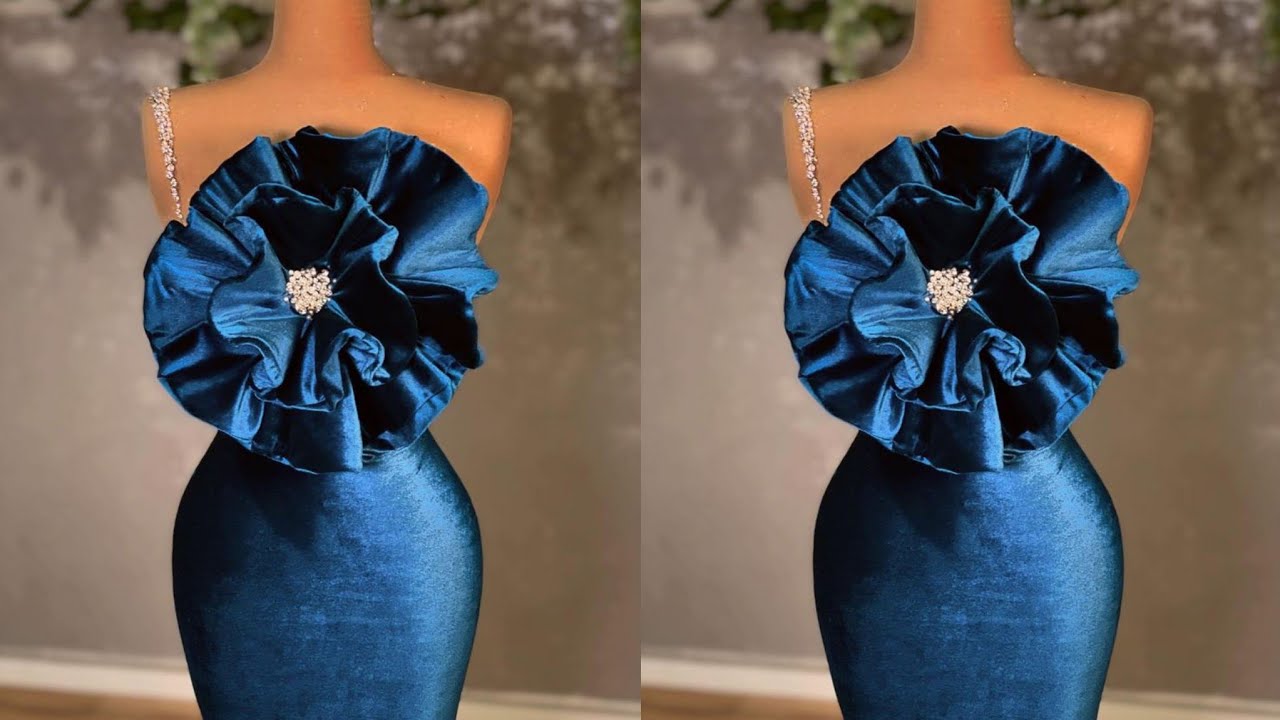 How to make an Elegant FLARE FLOUNCE DESIGN on Dress