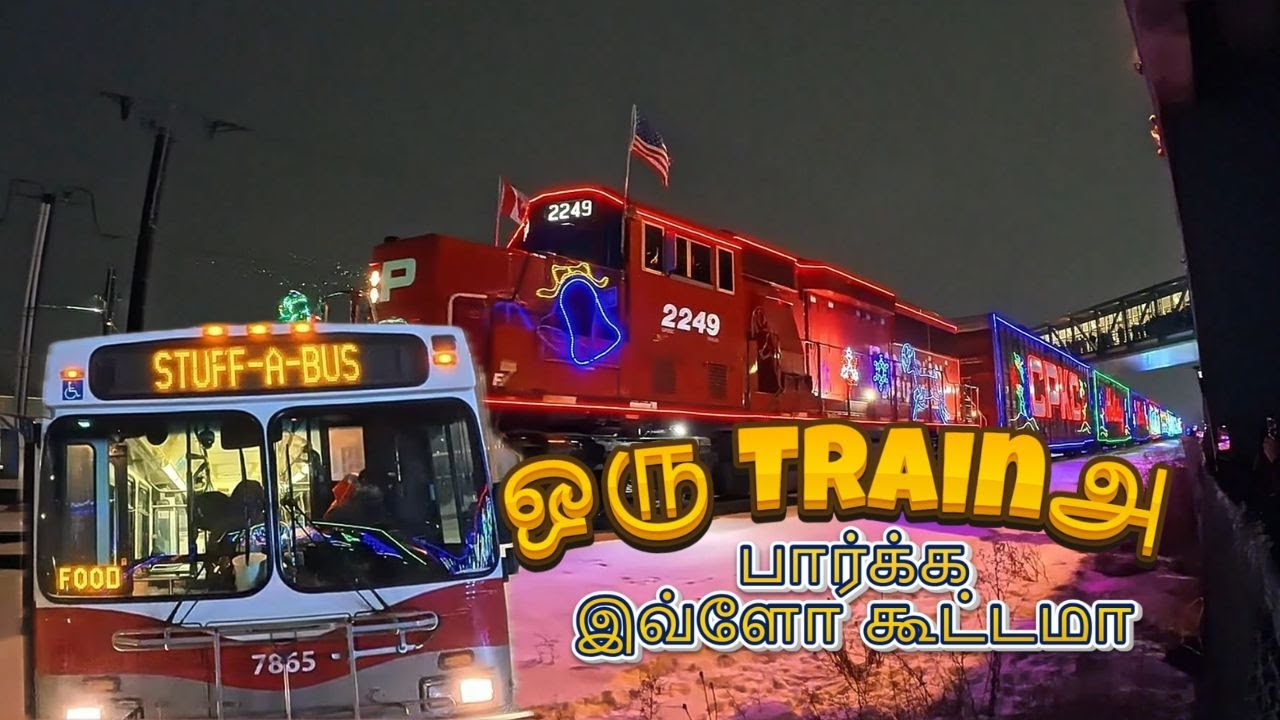Canada-la Ippadi Oru Train Iruka? 😱🚆 😲🎄 | Calgary Tamil Vlog | Canada #uvstudio
