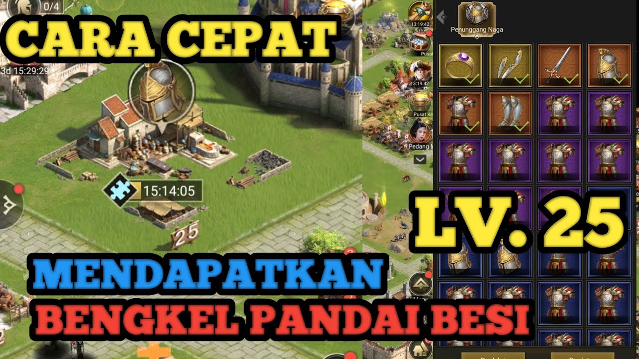 Cara Cepat Meningkatkan Bengkel Pandai Besi level 25 | Rise Of Empires Ice and Fire