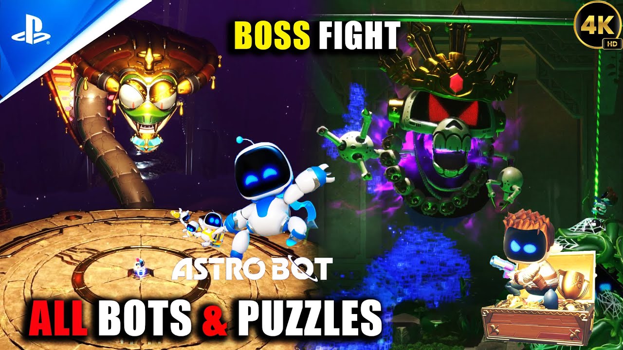 Astro Bot (LADY VENOMARA & CHIEF CAWAH) Boss Fight Gameplay Walkthrough part 12 || ASD JOYSTICK
