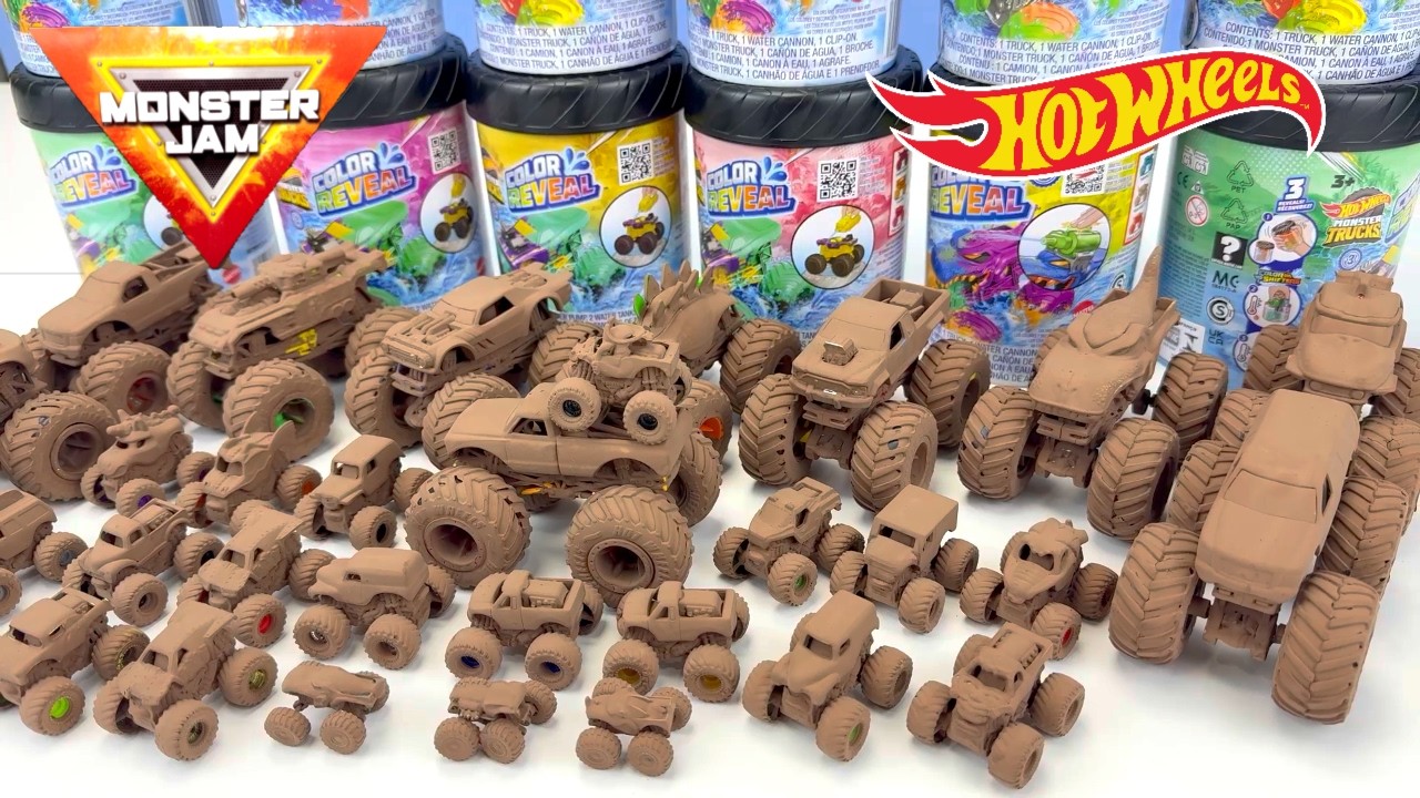 🤯31X MONSTER TRUCKS: Mini Monster Jams Moster Trucks & Hot Wheel Monster Trucks Mudders + 3X Tinies