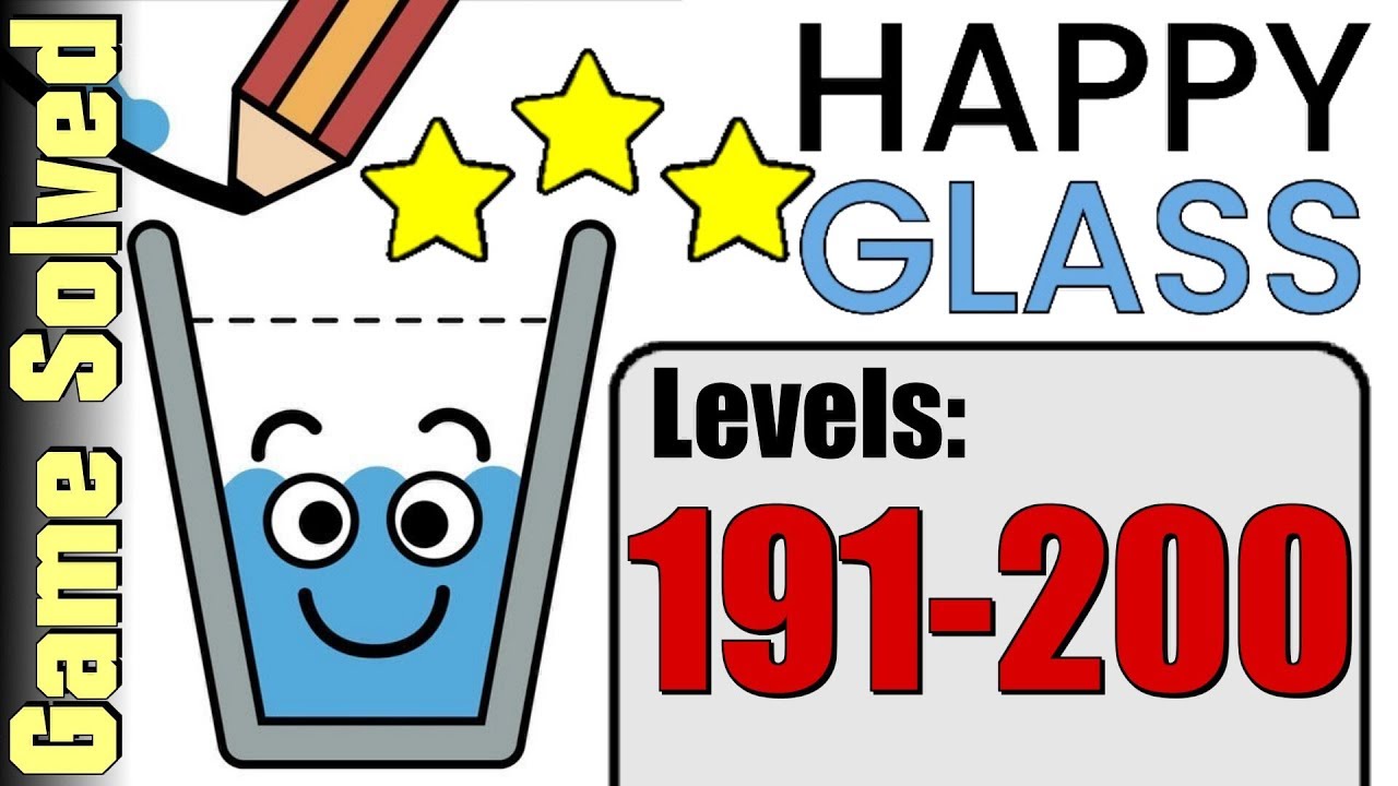 Happy Glass | All Levels 191-200 (Solution 3 Stars ★★★)
