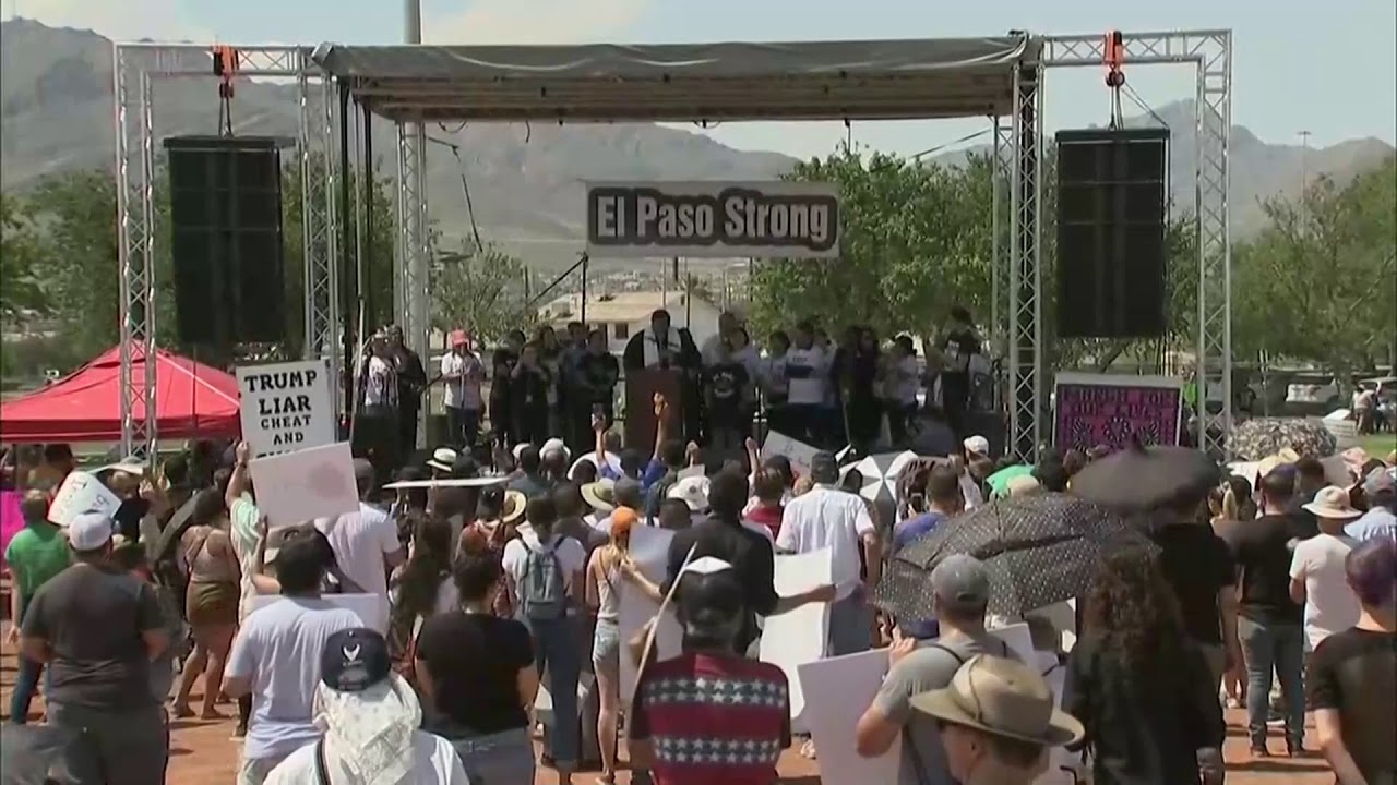 Protests in El Paso ahead of President Trump's visit