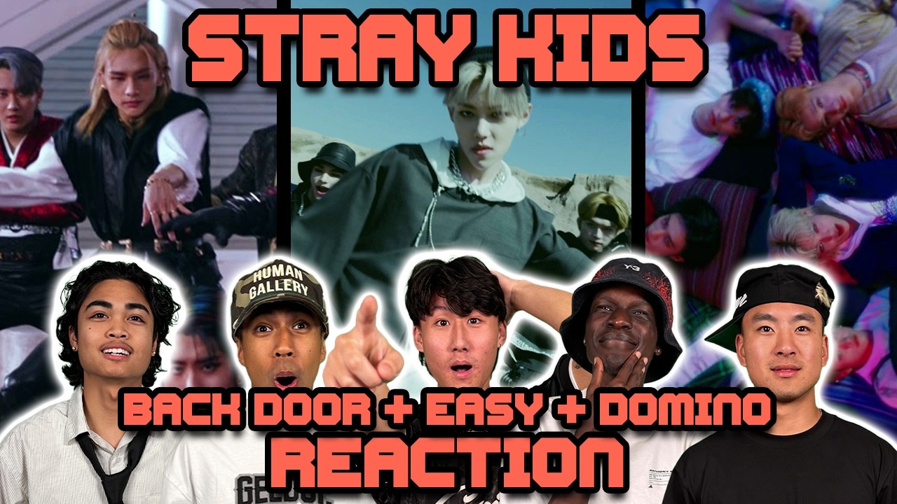 OUR FIRST TIME WATCING STRAY KIDS! | Back Door + Easy + Domino
