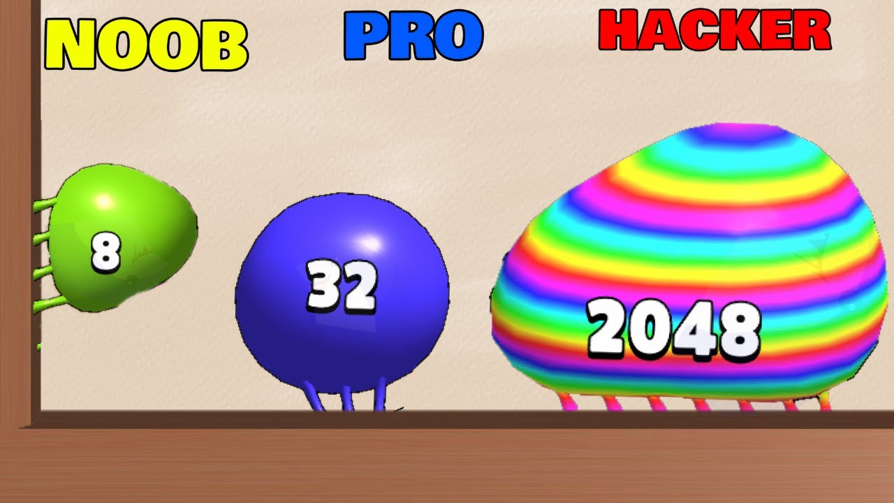 NOOB vs PRO vs HACKER in Blob Merge 3D