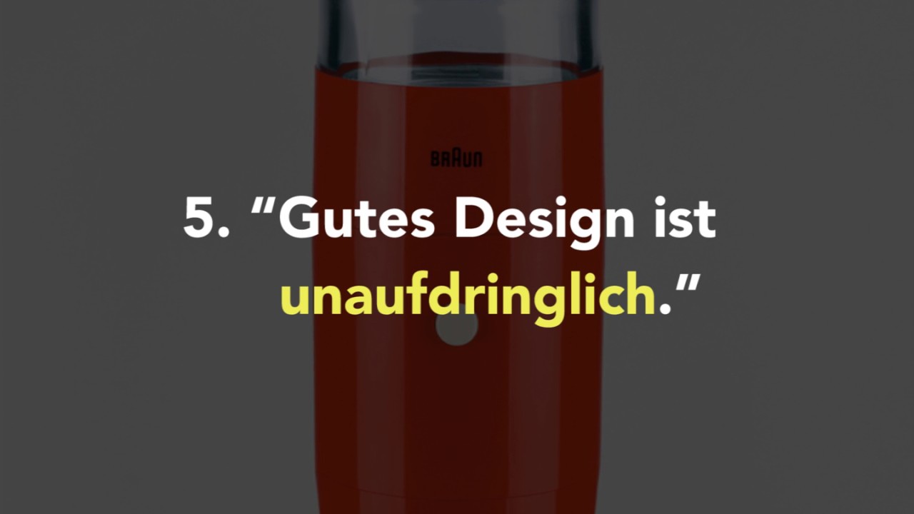 Dieter Rams - 10 Design Prinzipien